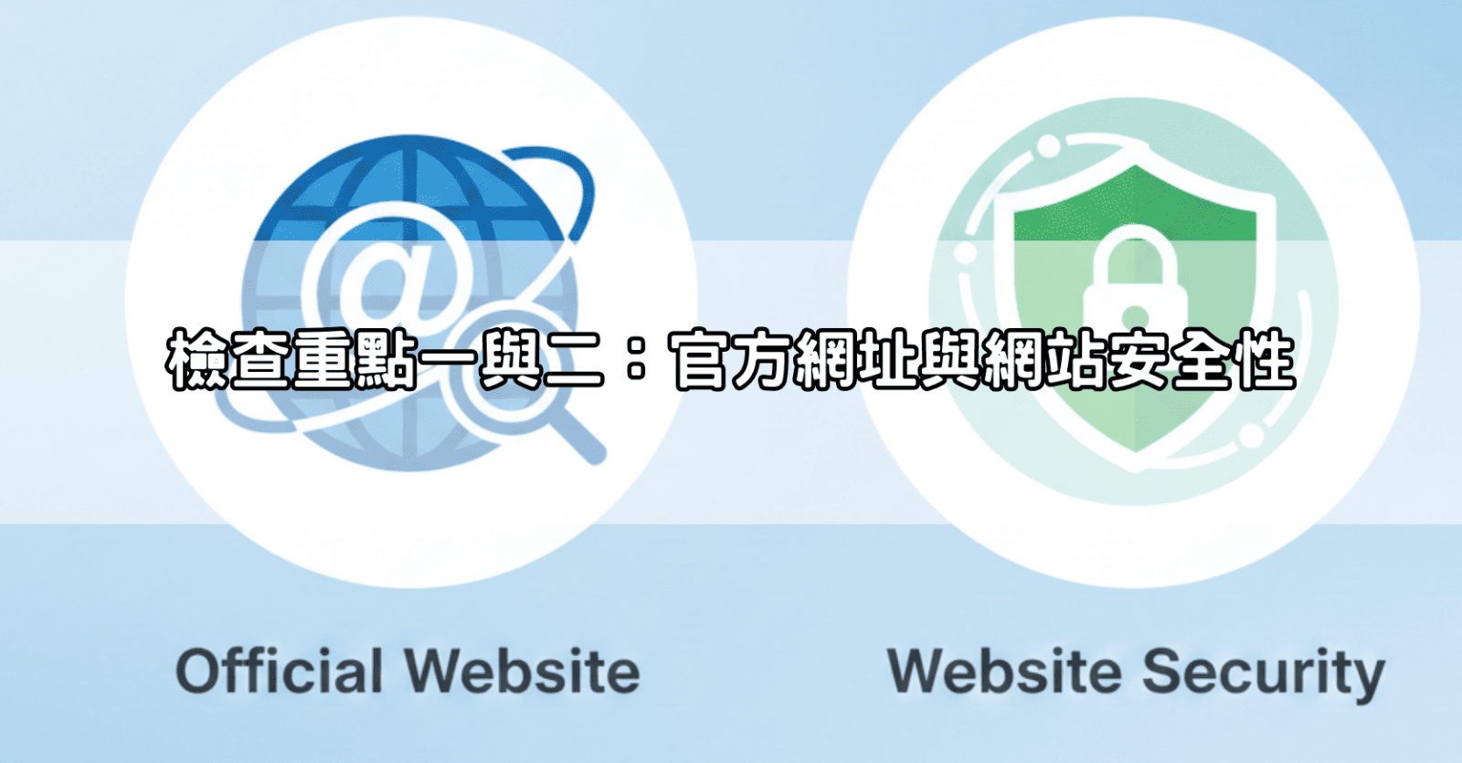 檢查重點一與二:官方網址與網站安全性