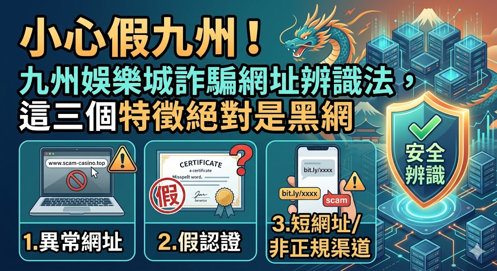 小心假九州!九州娛樂城詐騙網址辨識法,這三個特徵絕對是黑網